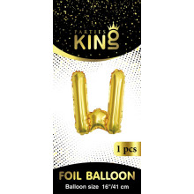 16 inch Letter W - Gold Balloons