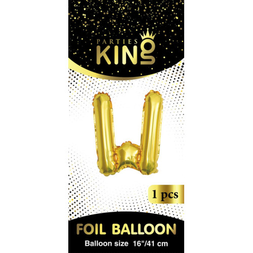 16 inch Letter W - Gold Balloons 16 inch Letter W - Gold Balloons