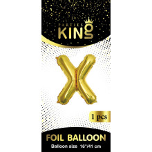 بالون حرف X ذهبي صغير 16 إنش بالون حرف X ذهبي صغير 16 إنش