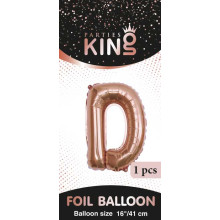 16 inch Letter D - Rose Gold Balloons