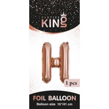 16 inch Letter H - Rose Gold Balloons