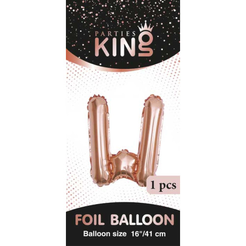 16 inch Letter W - Rose Gold Balloons 16 inch Letter W - Rose Gold Balloons