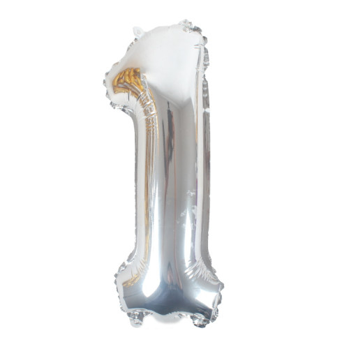 16 inch Number 1 - Silver Balloons