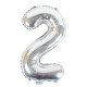 16 inch Number 2 - Silver Balloons