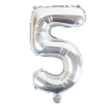 16 inch Number 5 - Silver Balloons