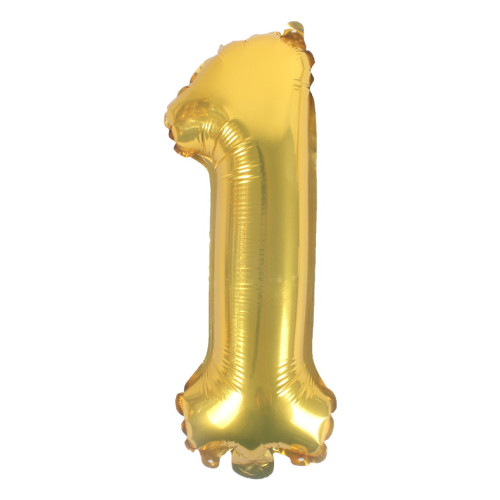 16 inch Number 1 - Gold Balloons