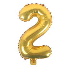 16 inch Number 2 - Gold Balloons