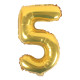 16 inch Number 5 - Gold Balloons 16 inch Number 5 - Gold Balloons