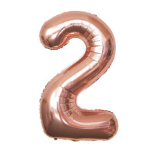 16 inch Number 2 - Rose Gold Balloons