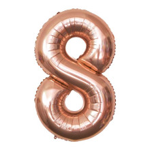 16 inch Number 8 - Rose Gold Balloons
