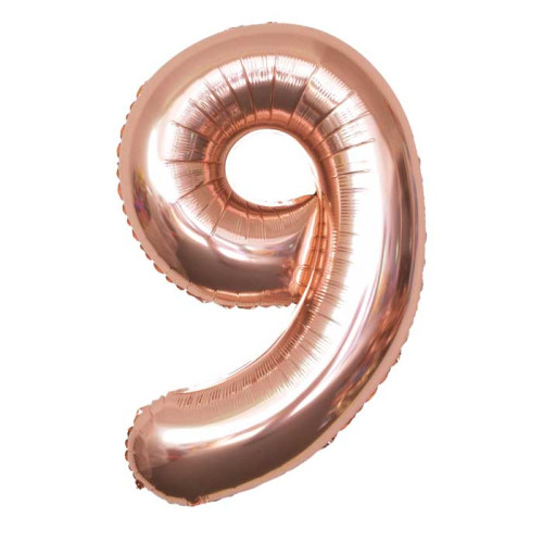16 inch Number 9 - Rose Gold Balloons
