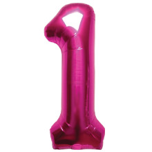BALLOON 16 inch Number 1 - Magenta