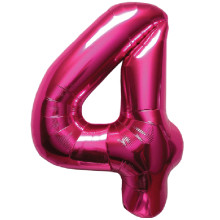 BALLOON 16 inch Number 4 - Magenta