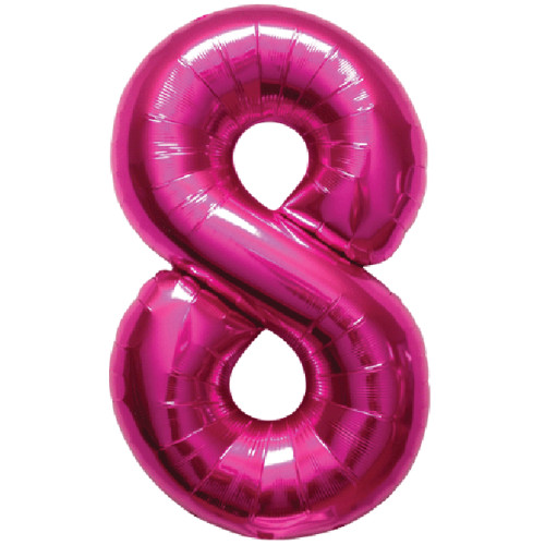 BALLOON 16 inch Number 8 - Magenta BALLOON 16 inch Number 8 - Magenta
