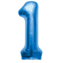 BALLOON 16 inch Number 1 - Blue
