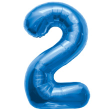 BALLOON 16 inch Number 2 - Blue