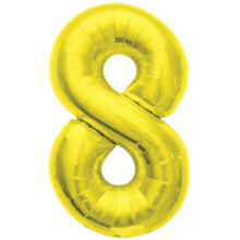 BALLOON 16 inch Number 8 - Gold