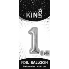 16 inch Number 1 - Silver Balloons
