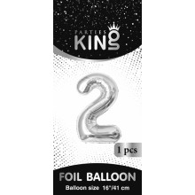 16 inch Number 2 - Silver Balloons