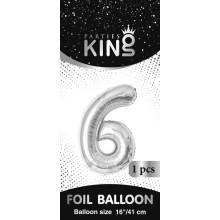 16 inch Number 6 - Silver Balloons