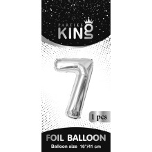 16 inch Number 7 - Silver Balloons