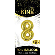 16 inch Number 8 - Gold Balloons