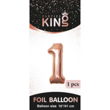 16 inch Number 1 - Rose Gold Balloons 16 inch Number 1 - Rose Gold Balloons
