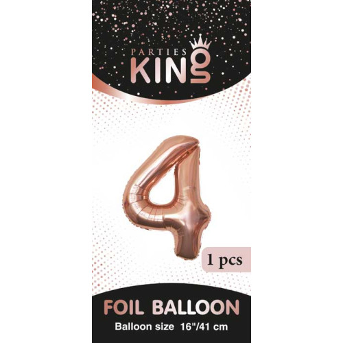 16 inch Number 4 - Rose Gold Balloons 16 inch Number 4 - Rose Gold Balloons