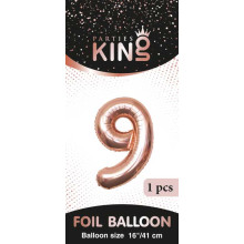16 inch Number 9 - Rose Gold Balloons 16 inch Number 9 - Rose Gold Balloons