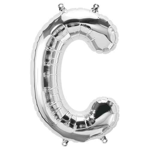 بالون فويل فضي حرف C - مقاس 34 إنش