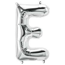BALLOON 34 inch Letter E - Silver