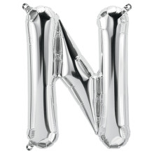 BALLOON 34 inch Letter N - Silver