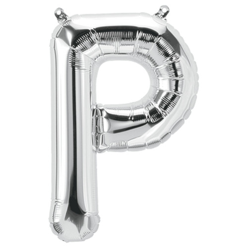 BALLOON 34 inch Letter P - Silver