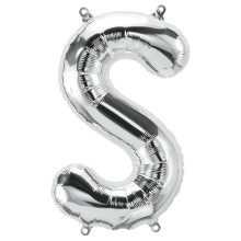 BALLOON 34 inch Letter S - Silver
