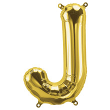 34 inch Gold Letter "J" Foil Balloon