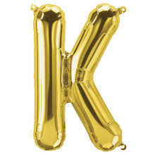 34 inch Gold Letter "K" Foil Balloon