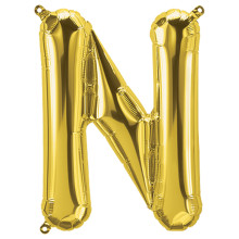34 inch Gold Letter "N" Foil Balloon 34 inch Gold Letter "N" Foil Balloon