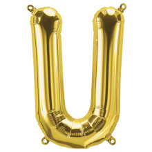 34 inch Gold Letter "U" Foil Balloon