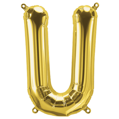 34 inch Gold Letter "U" Foil Balloon