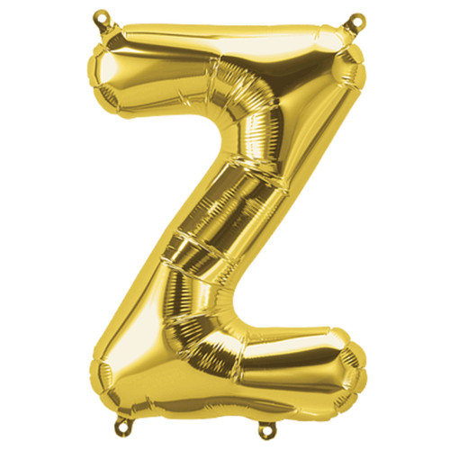 34 inch Gold Letter "Z" Foil Balloon