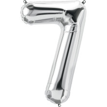 34 inch silver Number "7" Foil Balloon