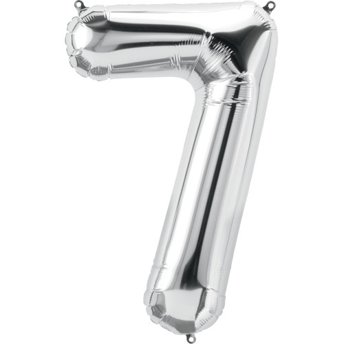 34 inch silver Number "7" Foil Balloon 34 inch silver Number "7" Foil Balloon