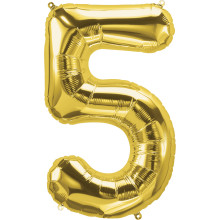 بالون فويل ذهبي رقم 5 - مقاس 34 إنش