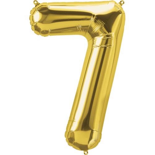 34 inch Gold Number "7" Foil Balloon
