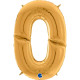 64 inch Number 0 Gold Jumbo Balloon