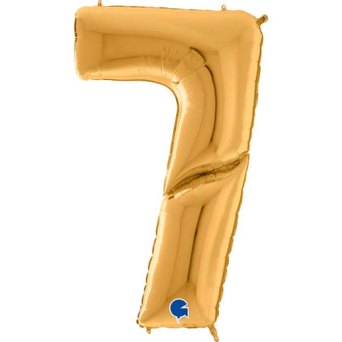64 inch Number 7 Gold Jumbo Balloon