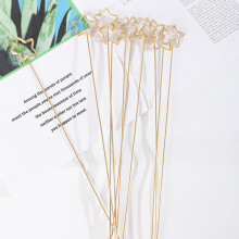 10 Pieces Metal Wire Floral Place Card Holder - Stars