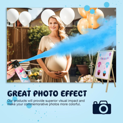 Gender Reveal Fire Extinguisher Color Blasters,100 gm- small - Blue Blasters