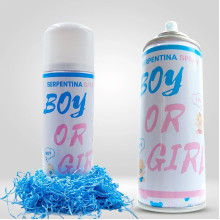 serpentina spray gender reveal - Blue