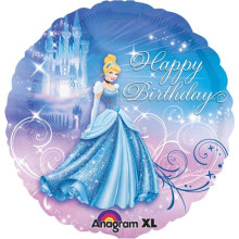 18 inch Cinderella Happy Birthday Standard XL® balloon 18 inch Cinderella Happy Birthday Standard XL® balloon